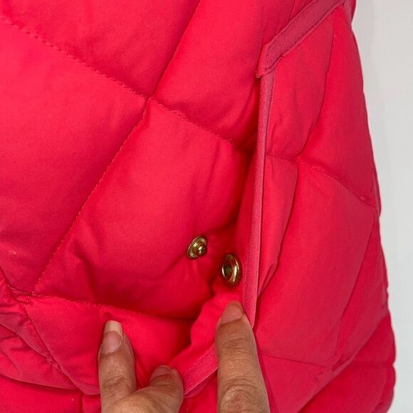 J. Crew Womens Down Filled Zip Up Sleeveless Quilted Puffer Vest Hot Pink Small - Picture 5 of 8